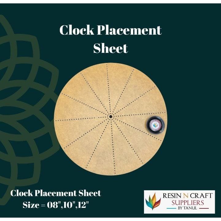10 Inch Clock Number Placement Sheet