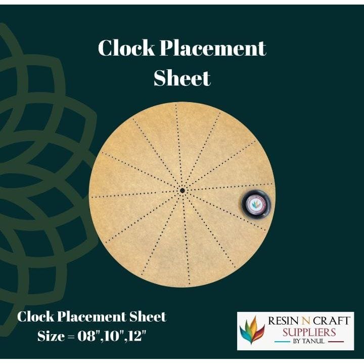 08 Inch Clock Number Placement Sheet