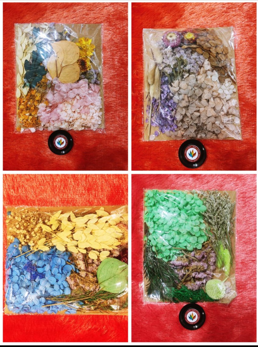 Random Mixing Dry Flower Sheet Card Packing