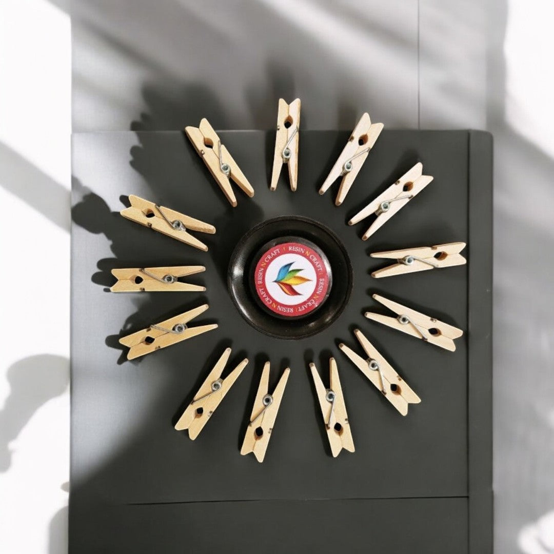 3.5 CM Wooden Clips Natural 50 pc