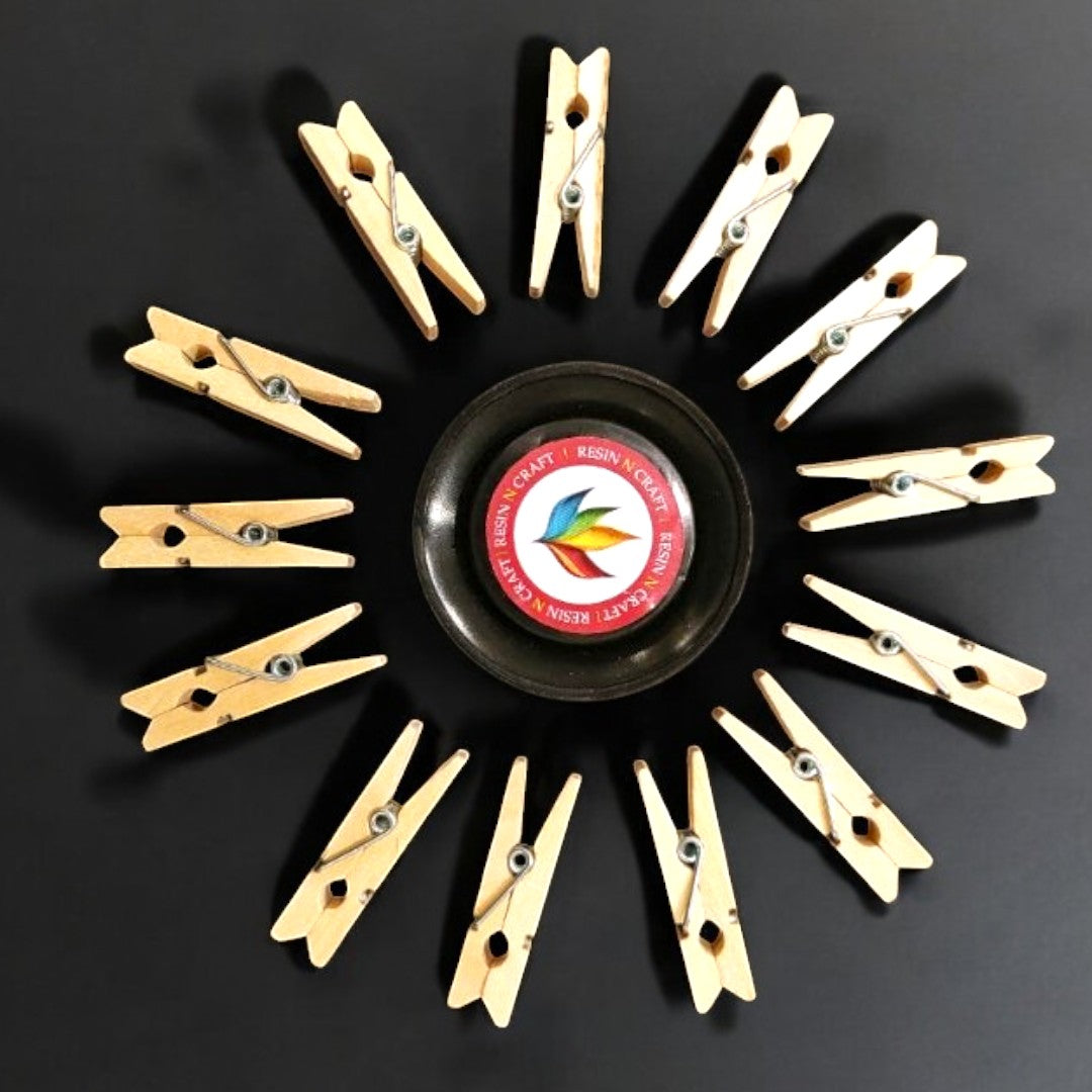 2.5 CM Wooden Clips Natural 10 pc