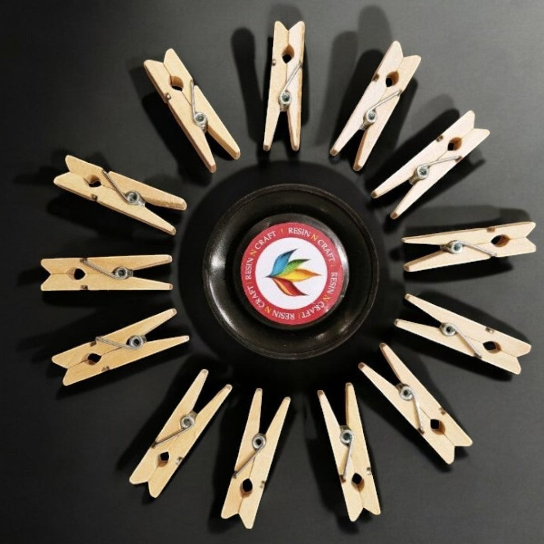 2.5 CM Wooden Clips Natural 50 pc