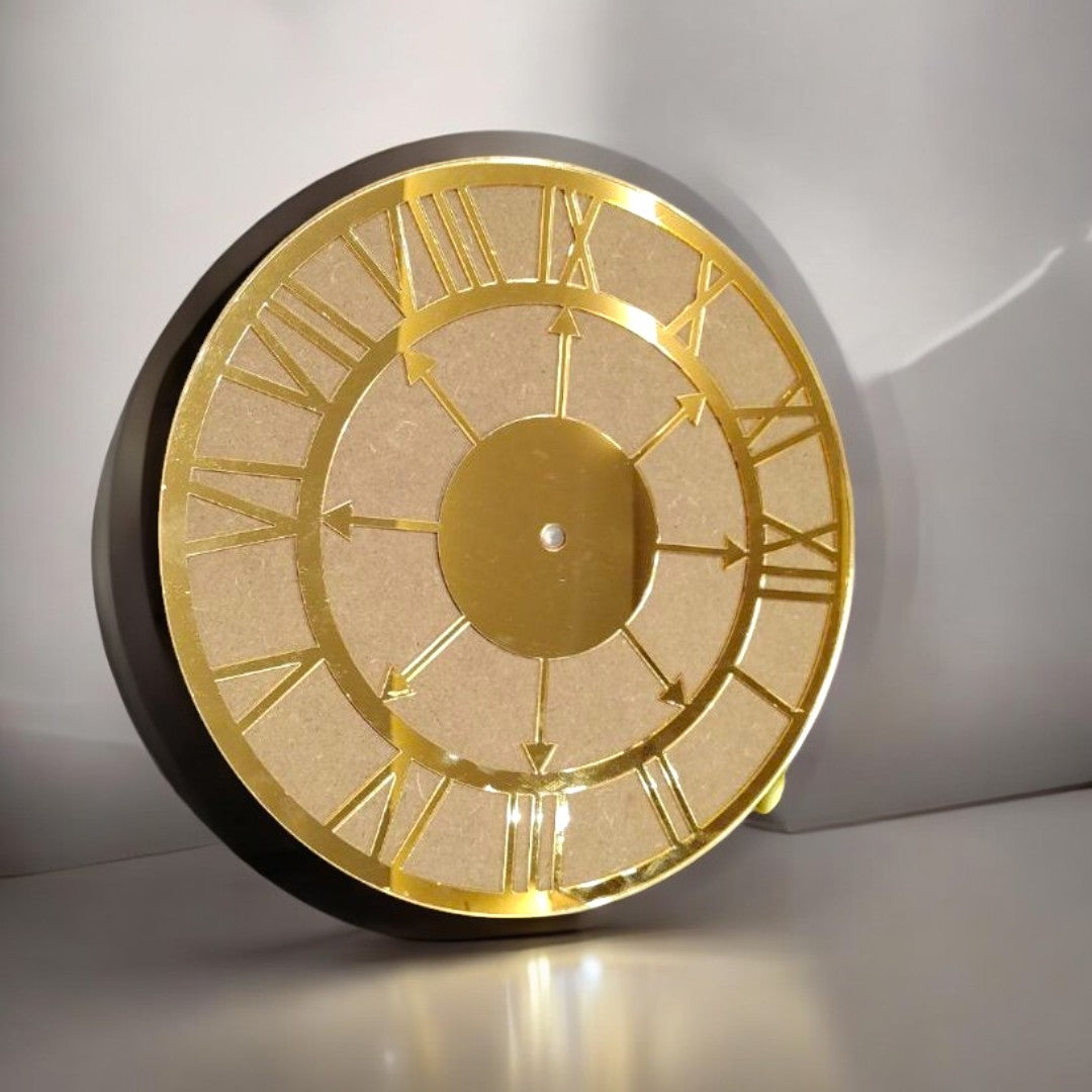 12 " Roman Golden Acrylic Clock Ring