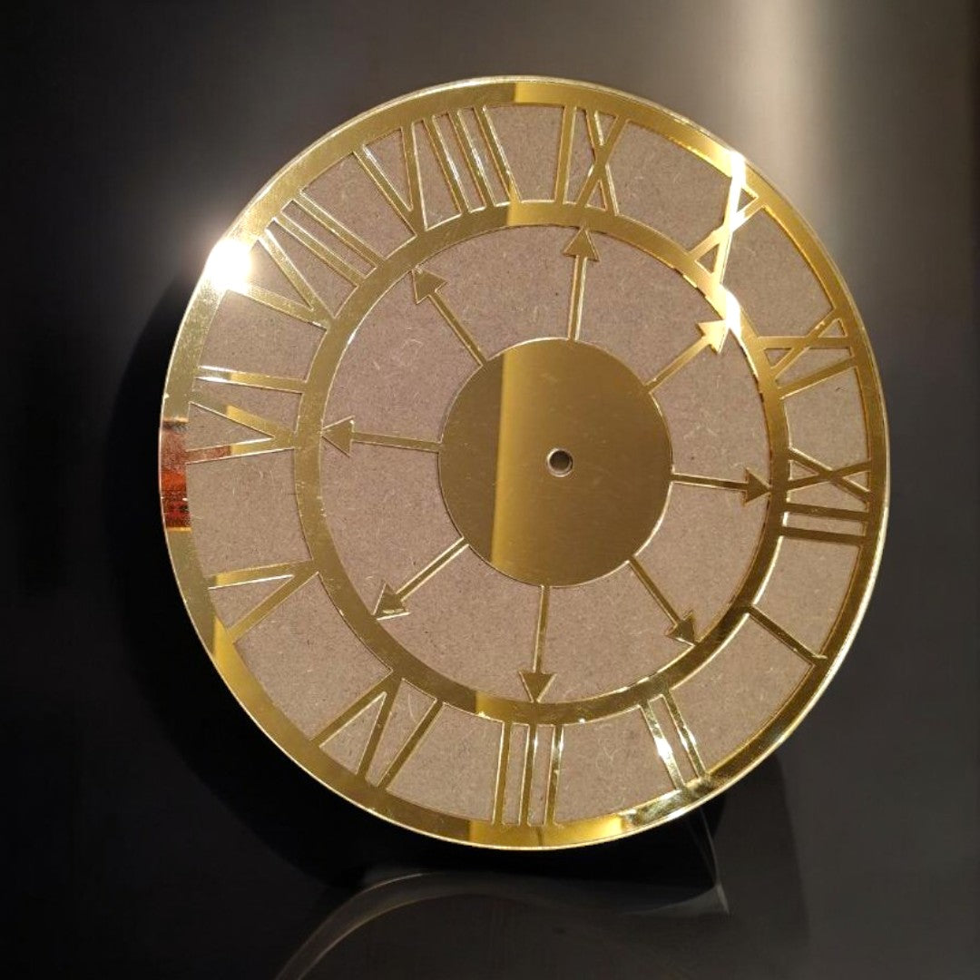 12 " Roman Golden Acrylic Clock Ring