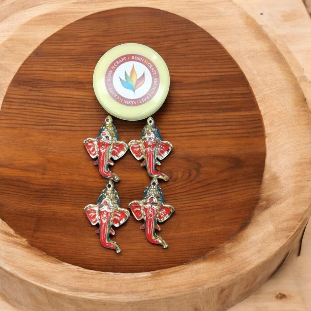 3D Big Red Golden Ganesha(1pc)