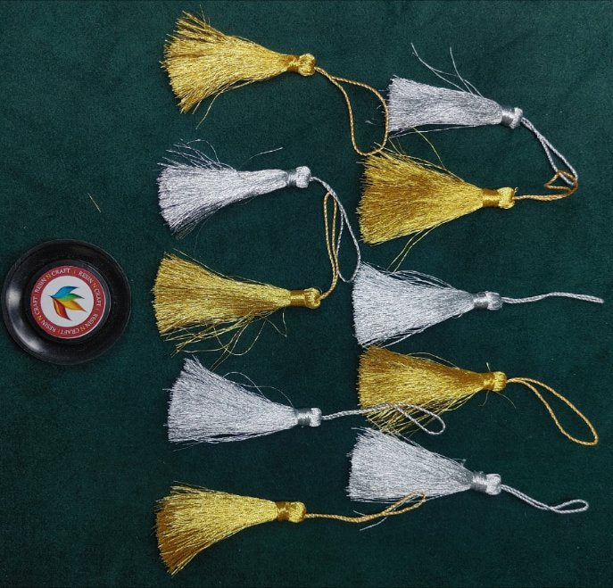 Gold & Silver Big Thread Tassels