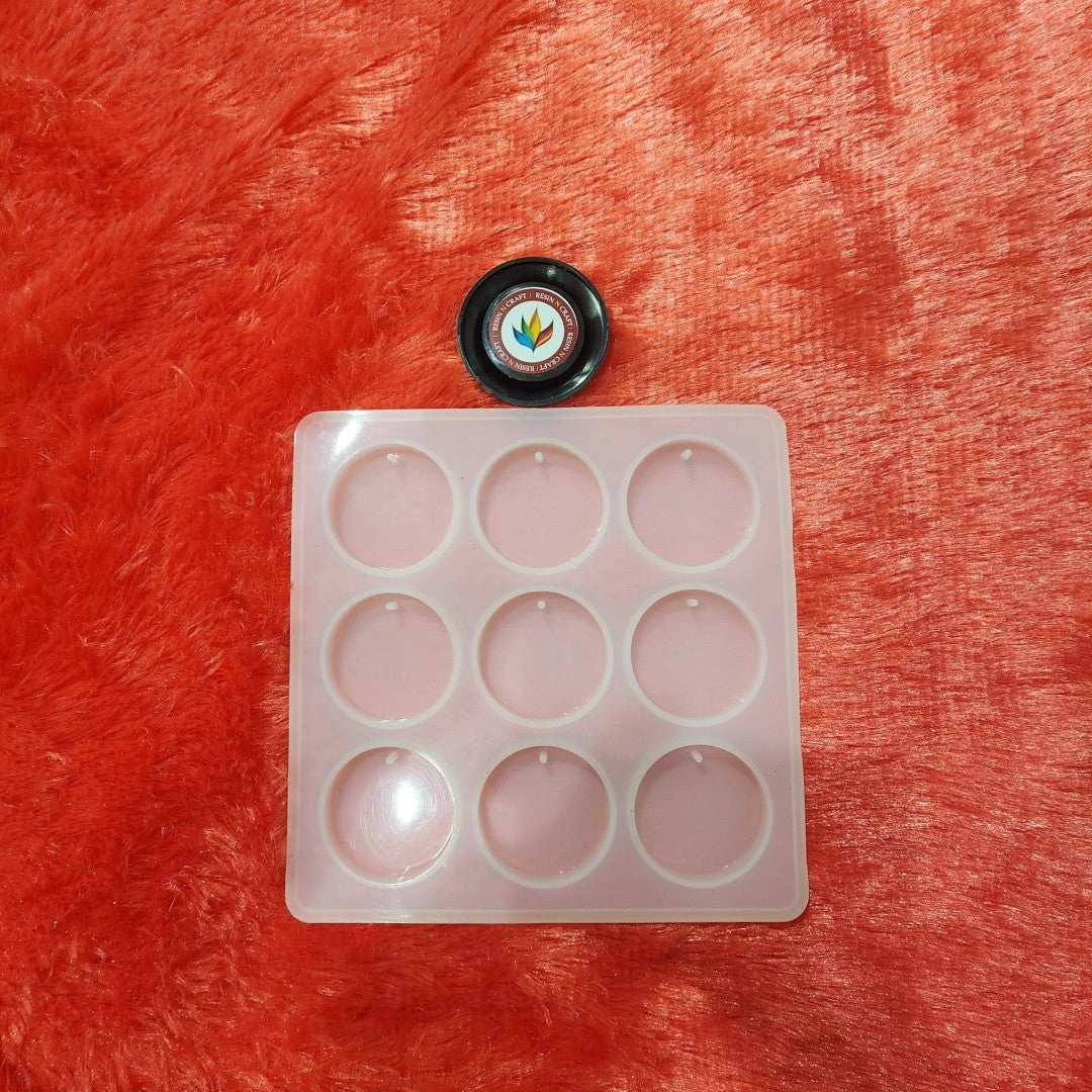 9 In 1 Cavity Plain Round Pendant Mould