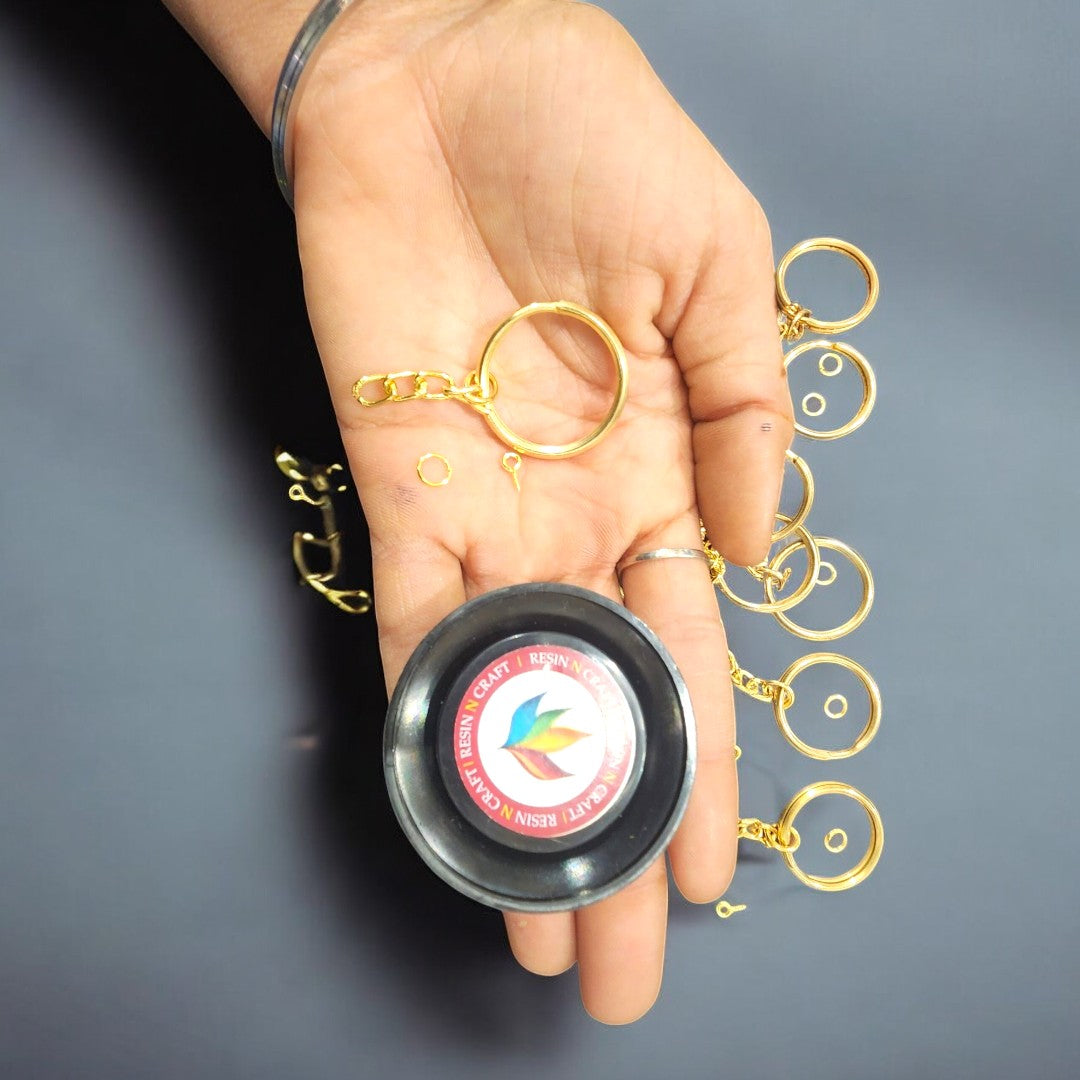 12 Pc keyrings Gold Electroplating.