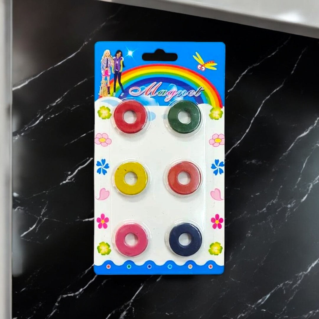 6 Pc Colour Ring Magnet