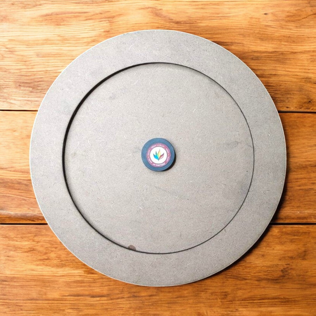 12"MDF Moon With Wire Led Base