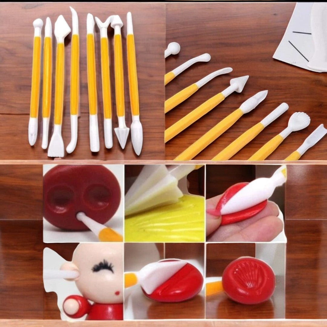 8 PC PLASTIC MODELLING CLAY TOOL OPP PACKING