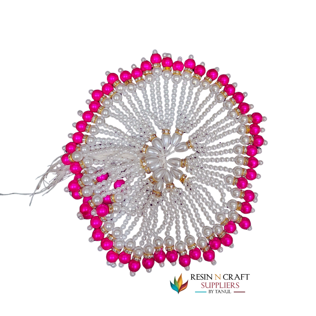 Hot Pink & Pearl Festival Latkans / Moti Tassels