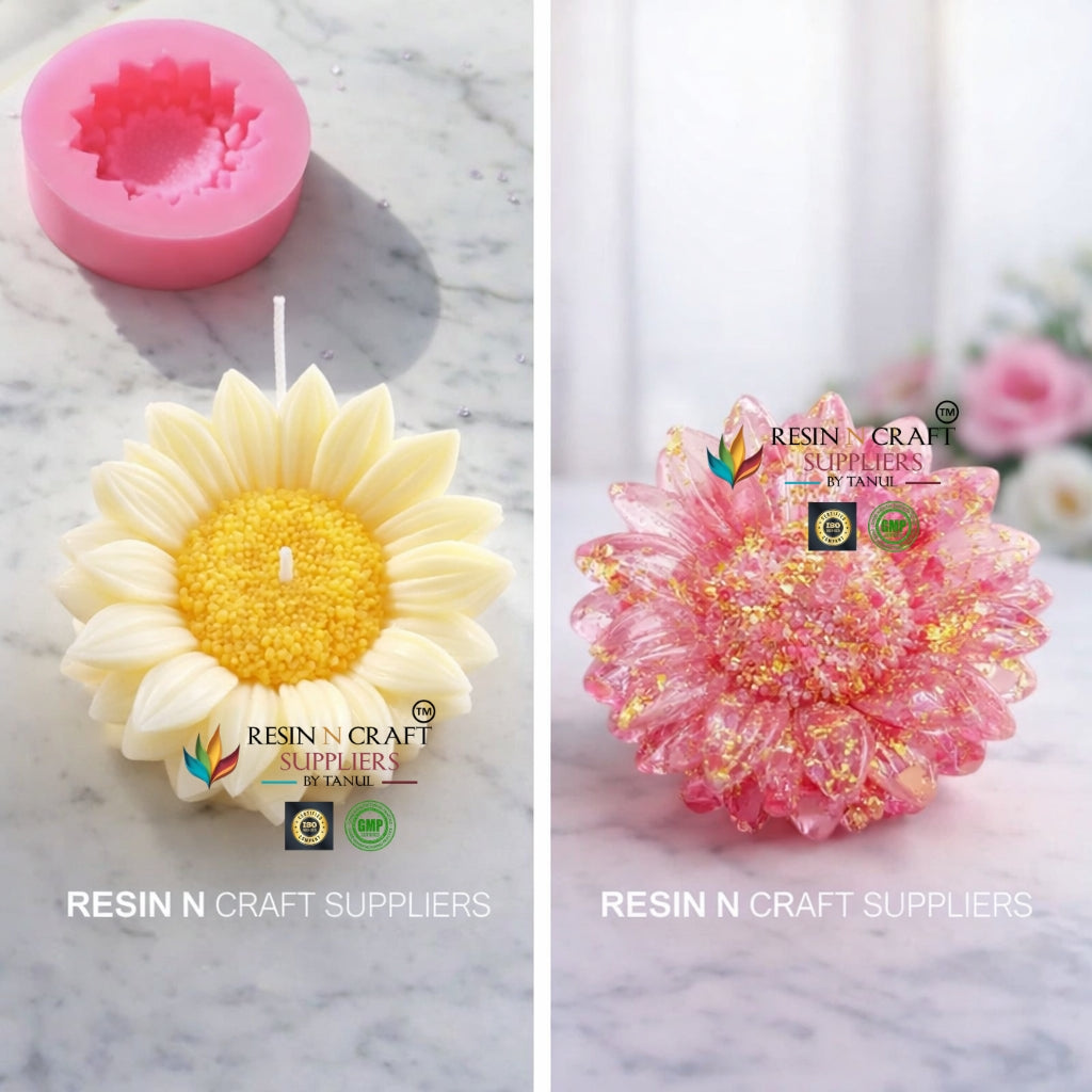 Sunflower Candle & Resin Silicone Mold – Floral Art Mold (RHBR39-04M)