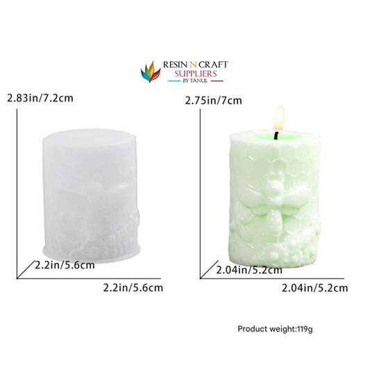 Honeycomb & Bee Theme Candle Mould