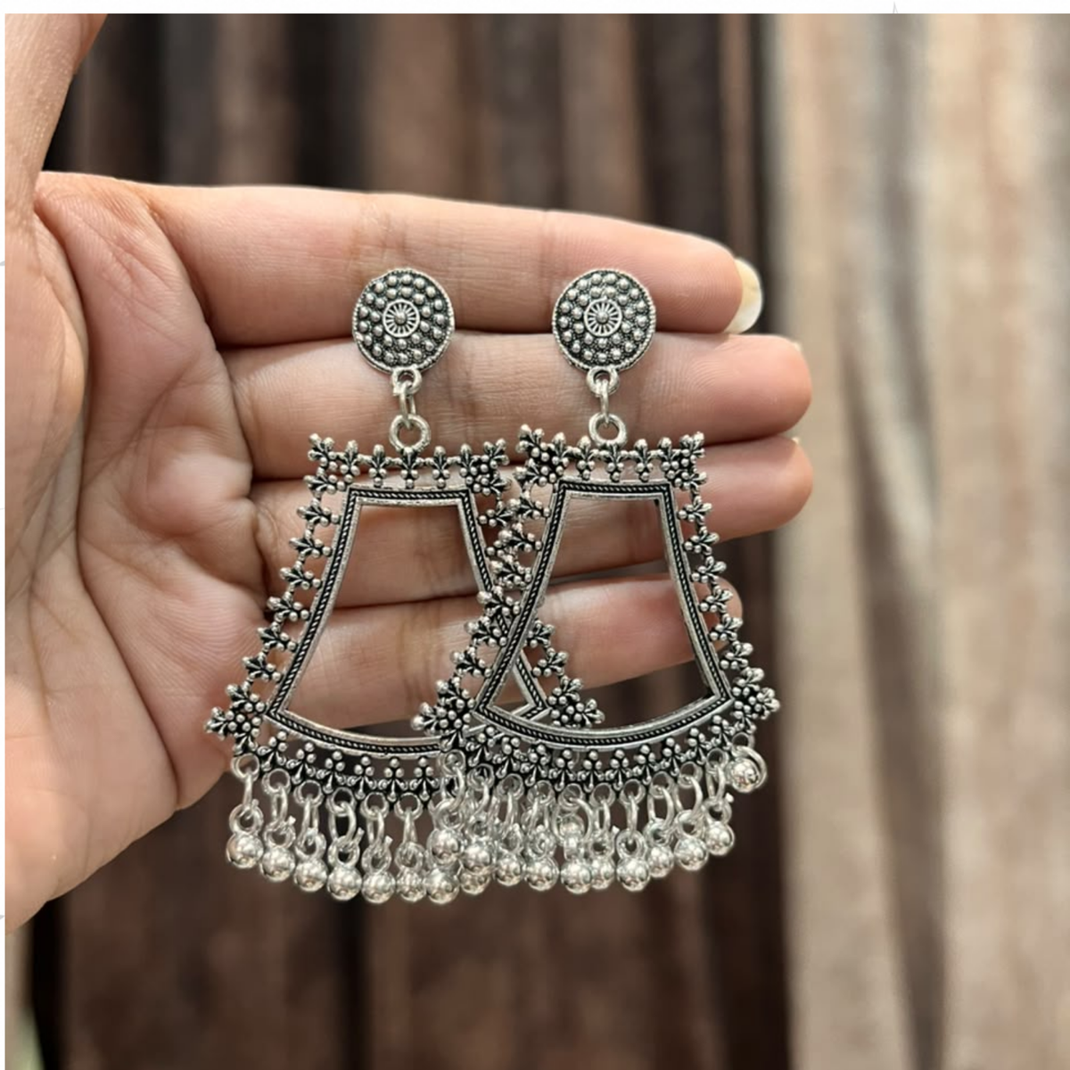 Silver Earring Bezel / Jumkha Without Beads