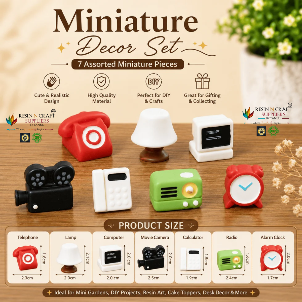7 Pcs Electronic Home Appliance Miniature