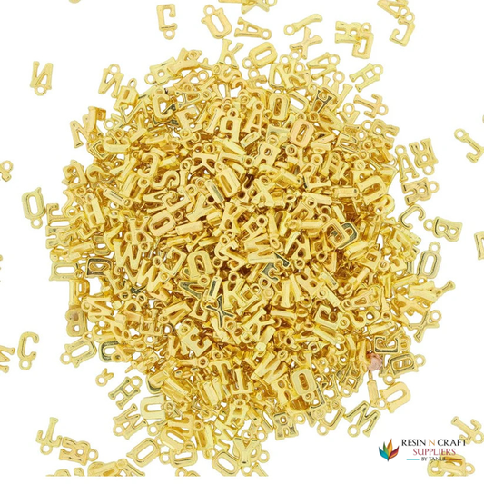 Gold Letters Beads Alphabet ABS Pandent Beads