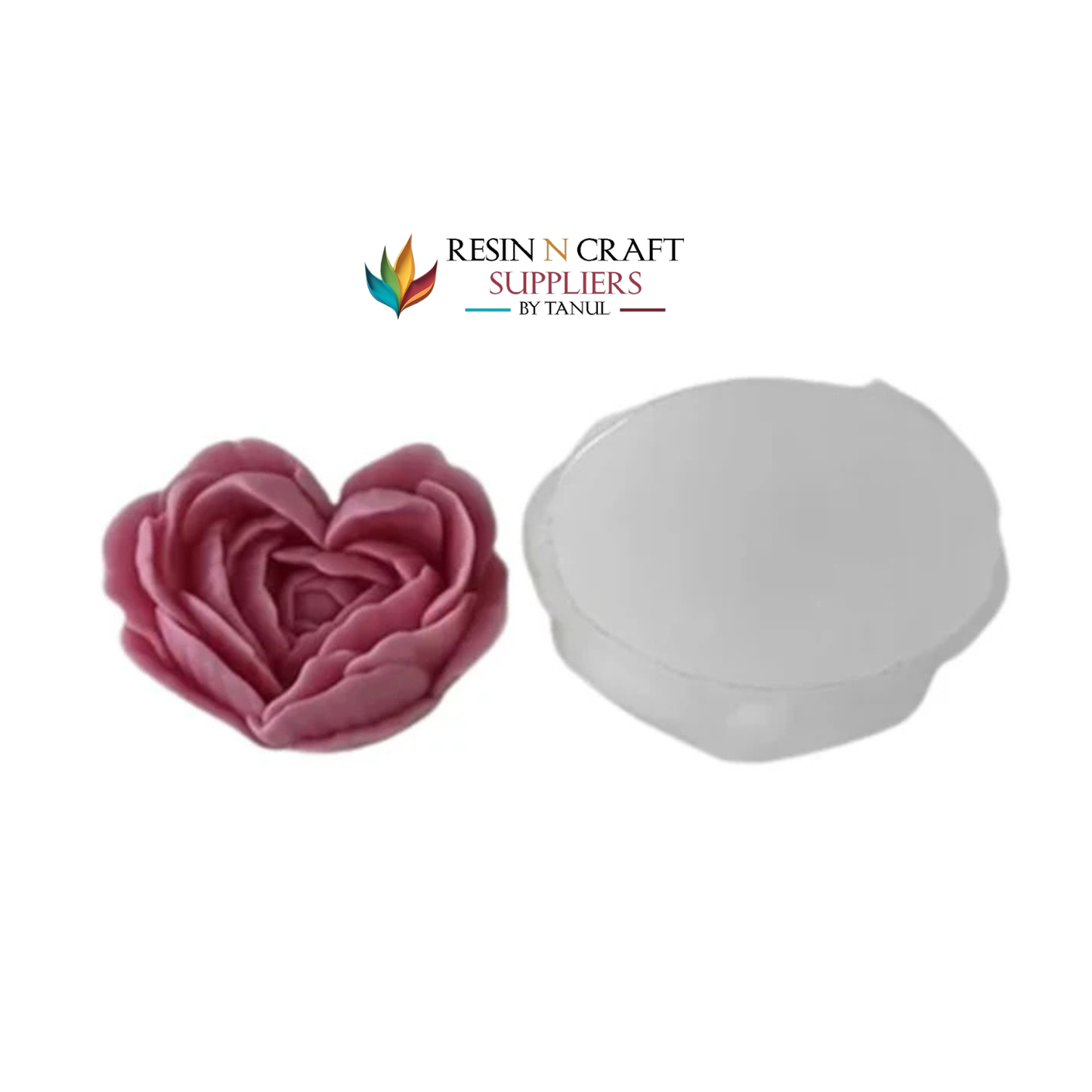 Heart Rose Mold For Candle (RWCM554)