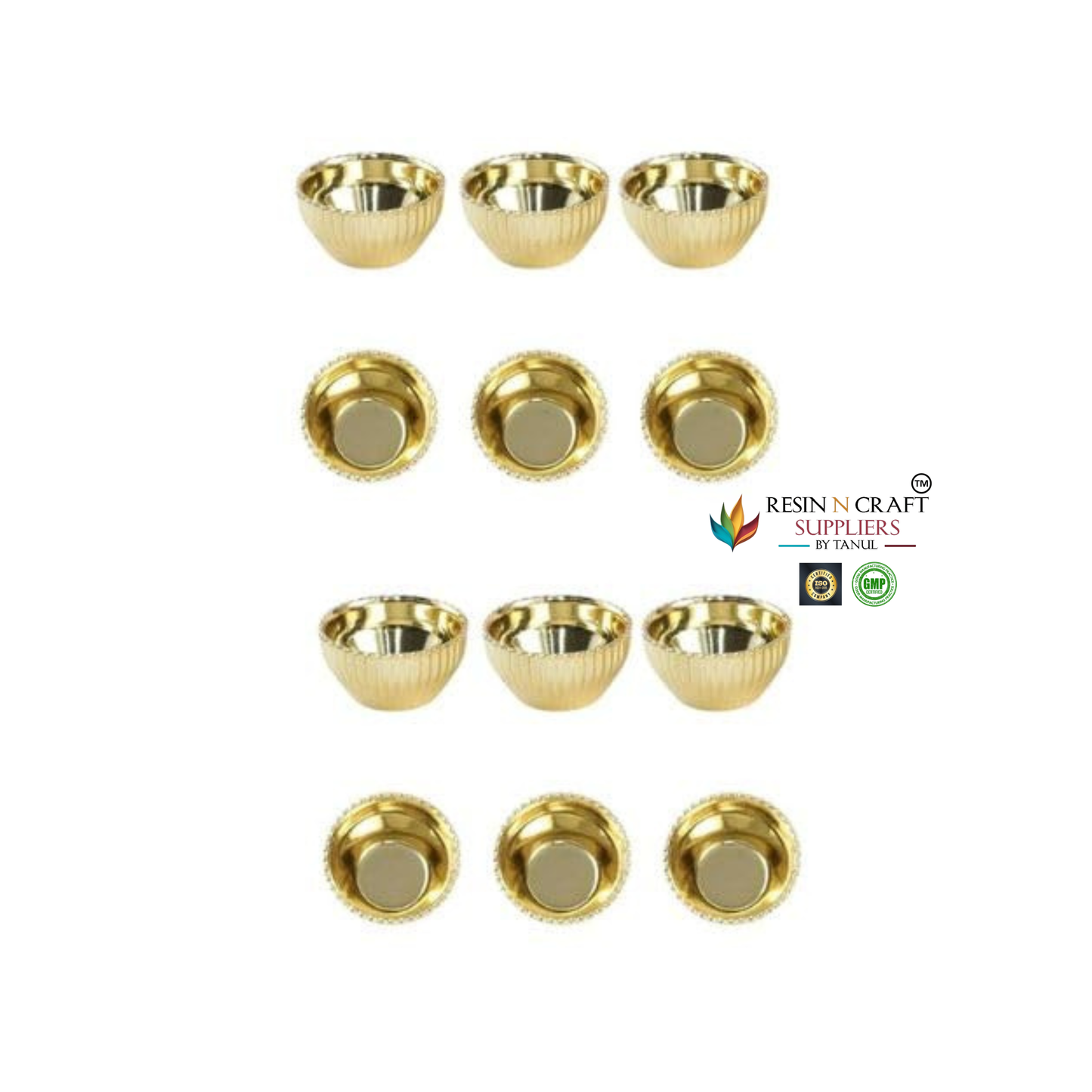 Mini Small Bowls/ katori - Gold For Rakhi & Diwali / (VATI / BOWL / KATORI / KUM KUM / RAKHI)