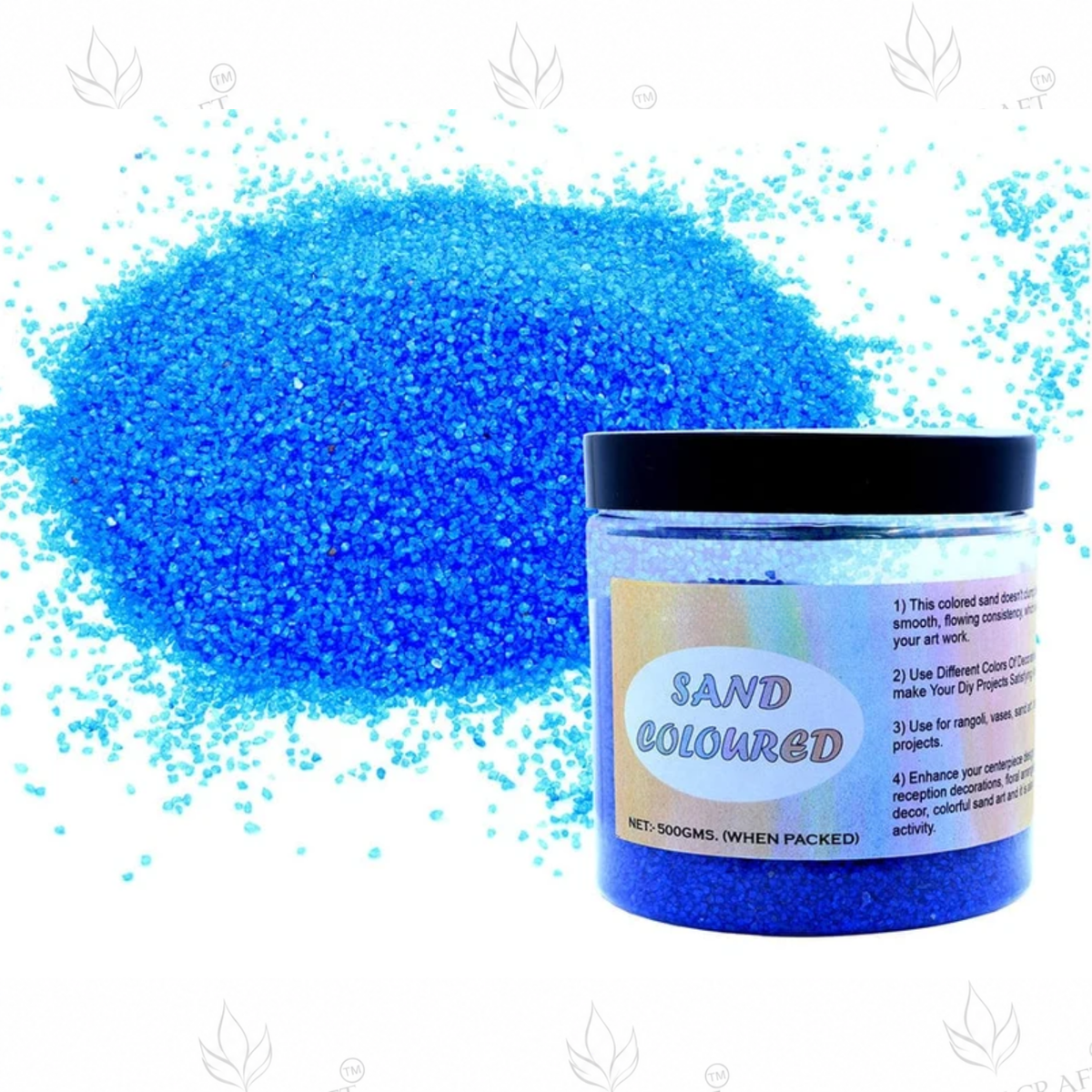 Blue Coloured Sand 500g for Resin Art, Rangoli, DIY Crafts & Decoration