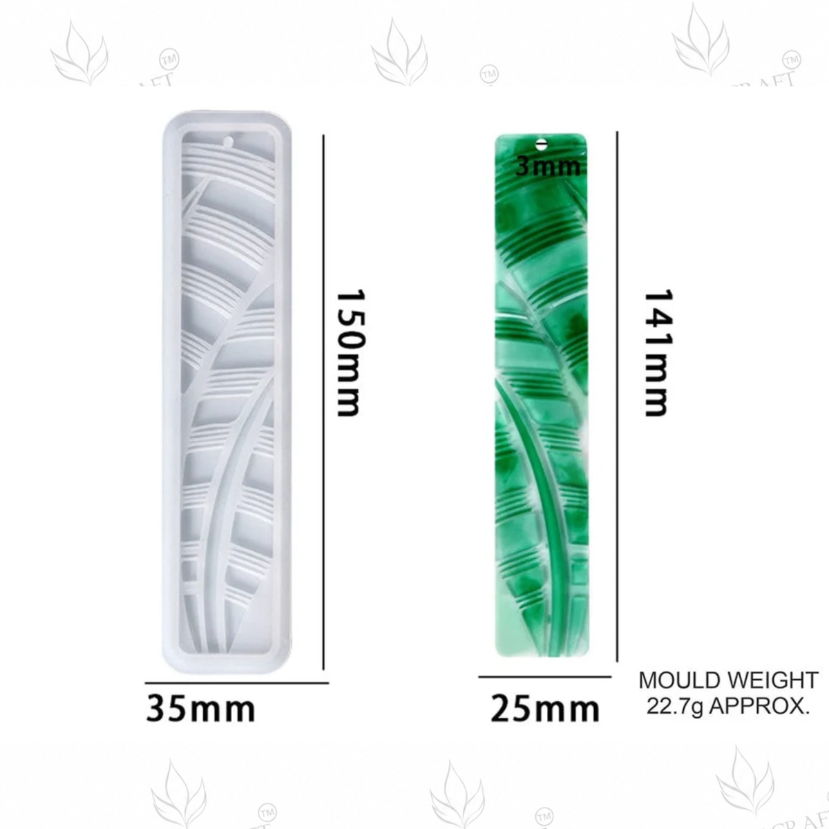 Feather Bookmark Mould (RSM0414M)