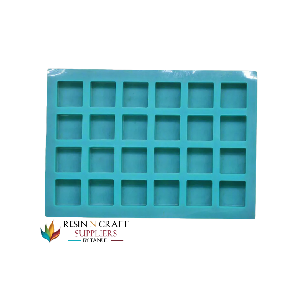 24 Cavity Square 25gms silicon soap mould