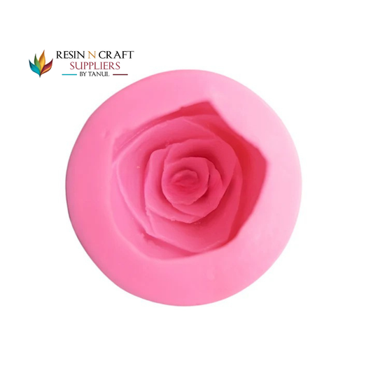 Large Blooming Rose Flower Silicone Mold (55mm Depth)