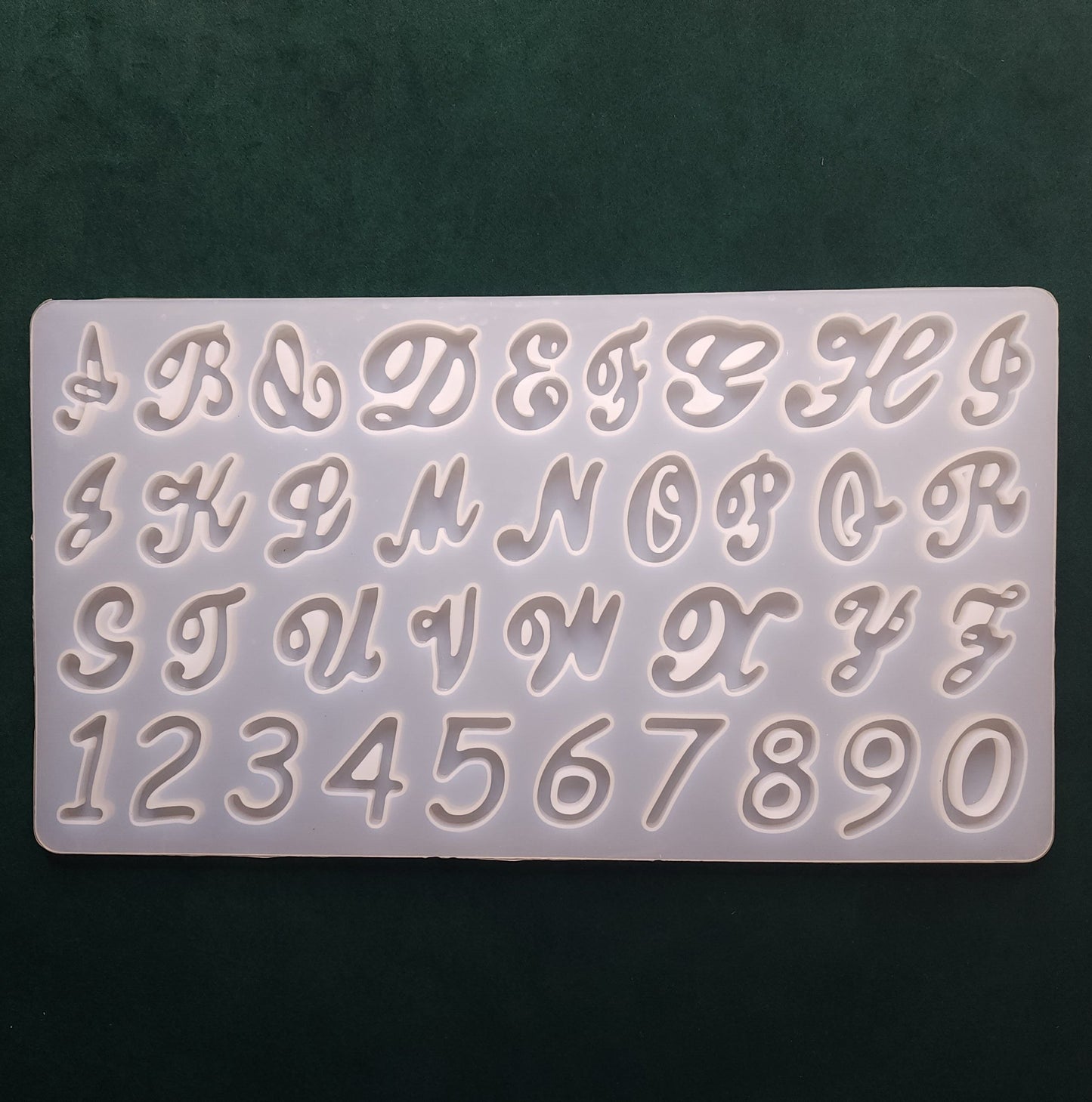 Alphabet Cursive Mould ABCD With Numbers