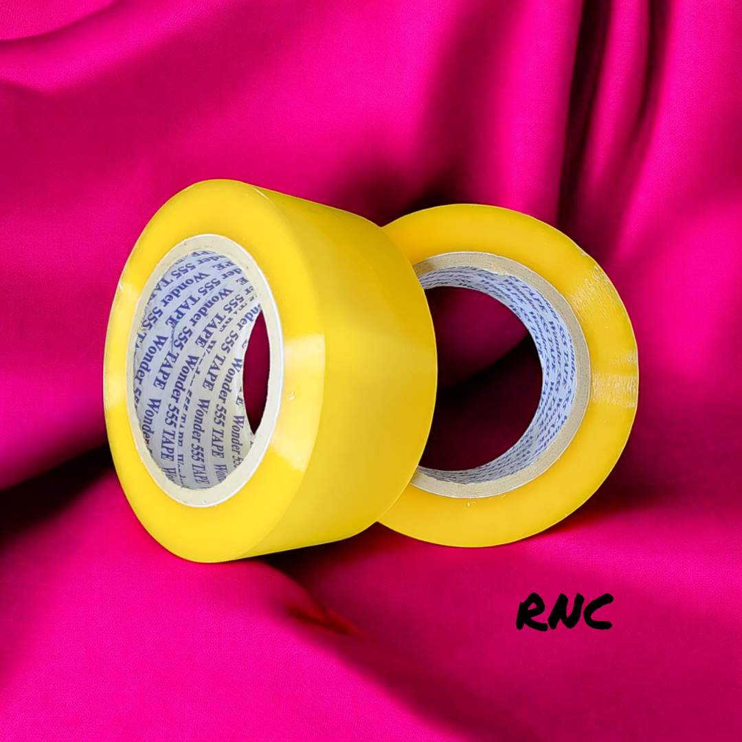 Self Adhesive Yellow Transparent Tape Roll ( 1 ROLL)