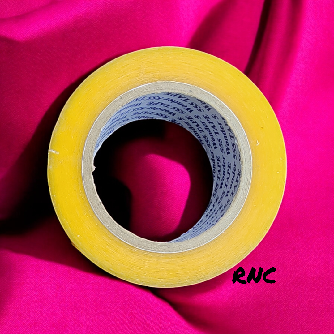 Self Adhesive Yellow Transparent Tape Roll ( 1 ROLL)