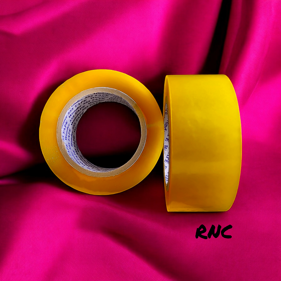 Self Adhesive Yellow Transparent Tape Roll ( 1 ROLL)
