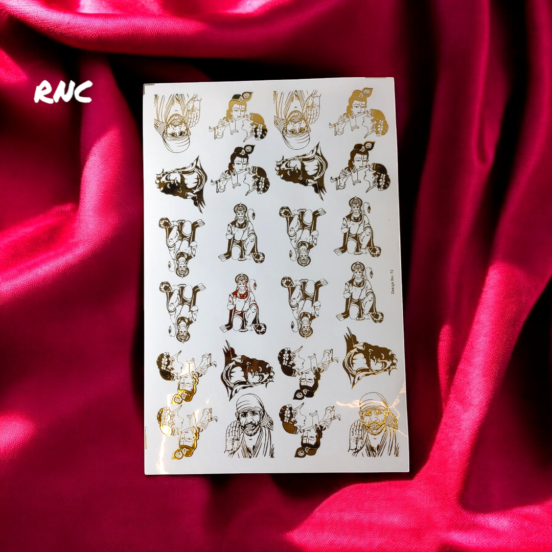 A5 God Gold Embossed Sticker Sheet β Shiny Gold!