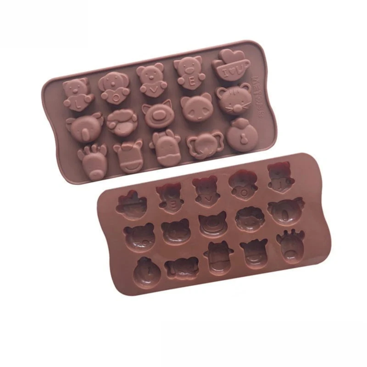15-Cavity Cute Animal Silicone Mould – 21 × 10.5 CM | Mini Animal Mould for Resin, Concrete & DIY Crafts (RSM1491M)