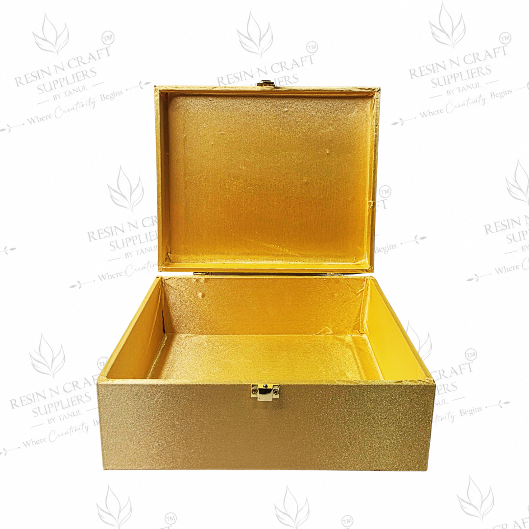 Premium Rakhi Hamper Box | Golden Gift Box | 8 Inch × 9.5 Inch × 4 Inch (Deep)