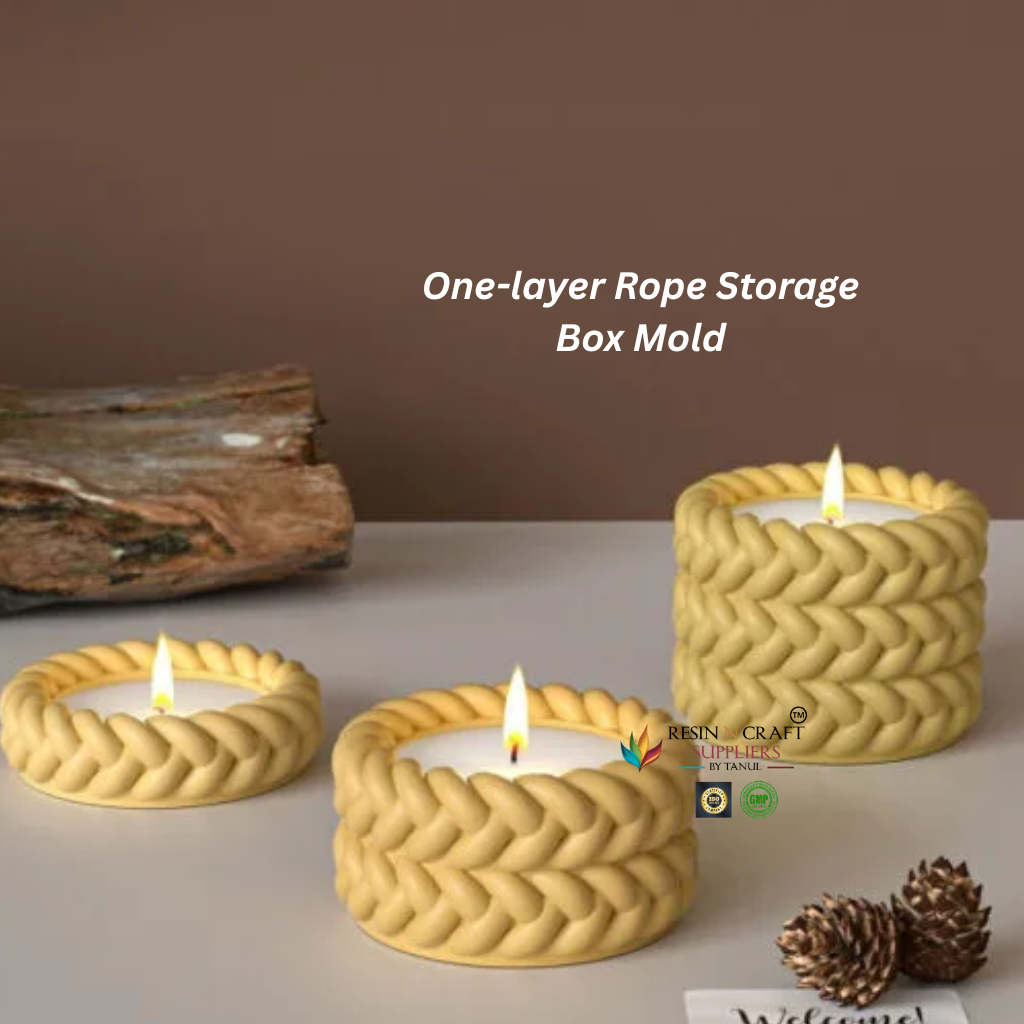 One-layer Rope Storage Box Mold – Premium Silicone Organizer & Candle Holder Mold RDI-RRM-0422M