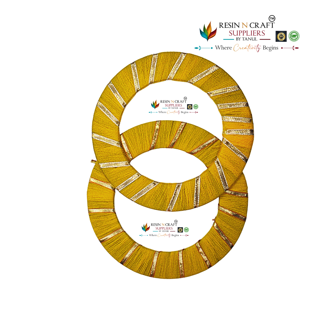 Traditional Plater Ring (Yellow) / Cloth + Gold Ribbon Ring