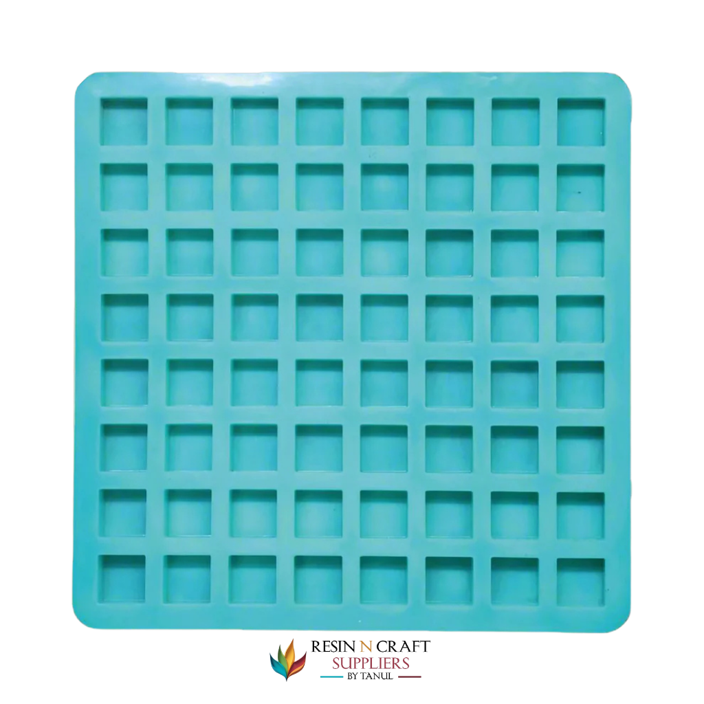64 Cavity Square 15gms silicon soap mould