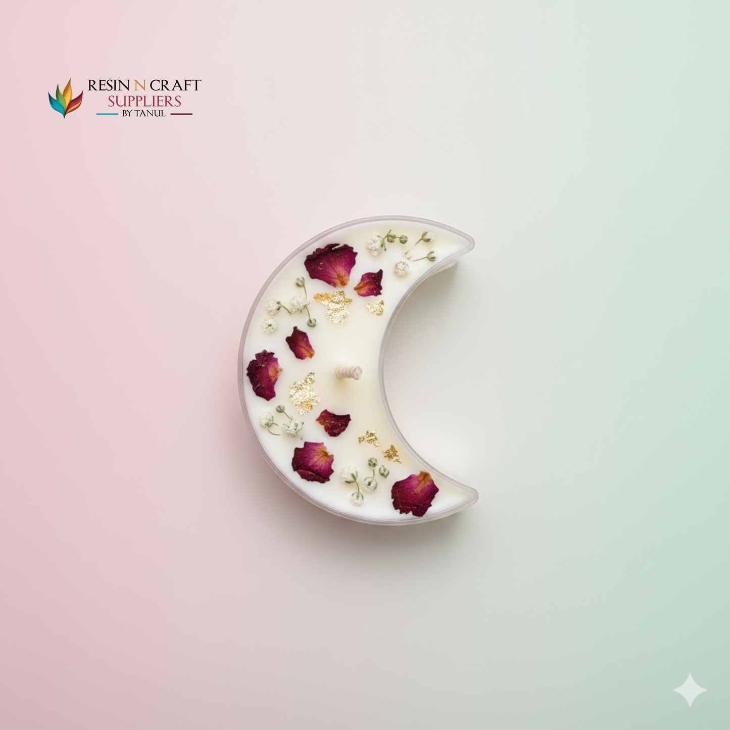 Polycarbonate Holder For Candle – Moon (5*3 cm) RPM386