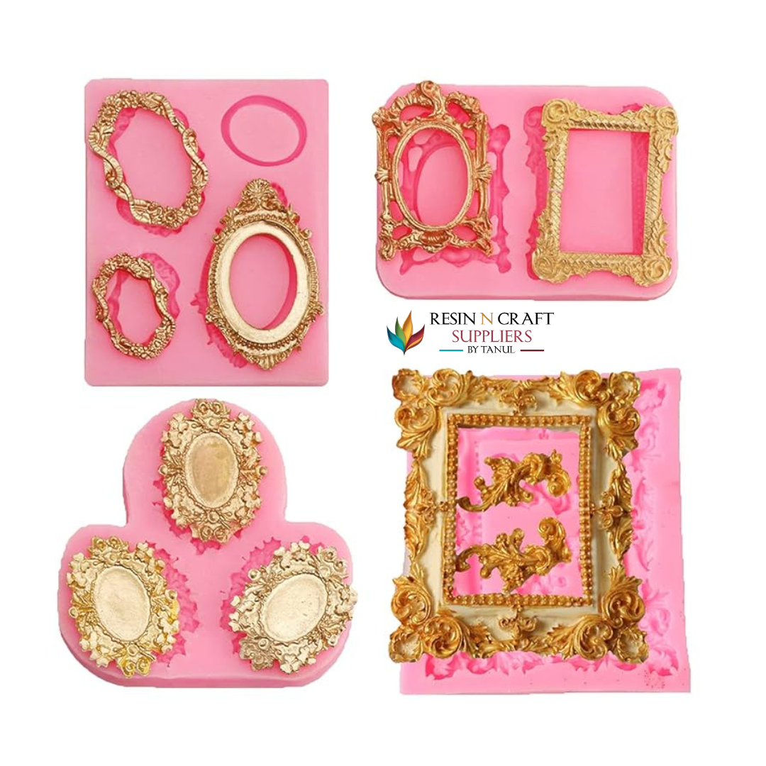 4 Cavity Ornate Mini Frame Handmade Mould