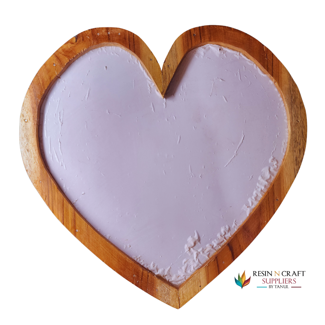 15"×20mm Heart Shape Floating Acrylic Frames In Teakwood