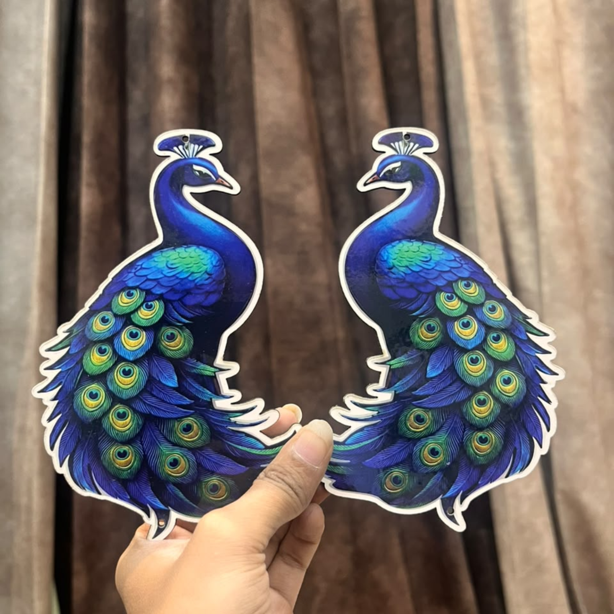 Premium Peacock MDF Pair 6×4 Inch | Peacock Cutout for Toran, Resin Art & DIY Décor