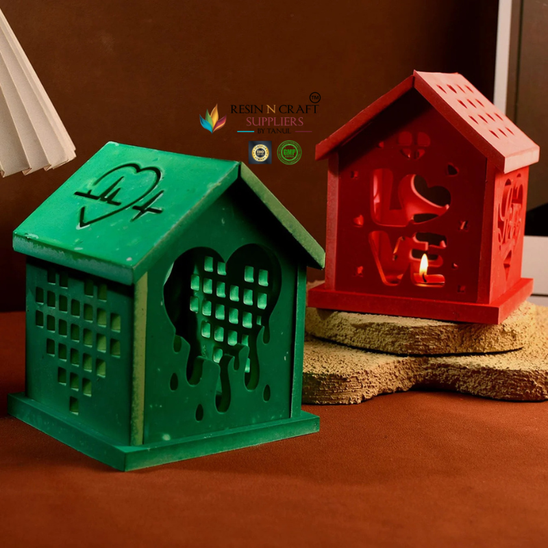 Love Theme House T-Light Holder Mould (RSM1115B)