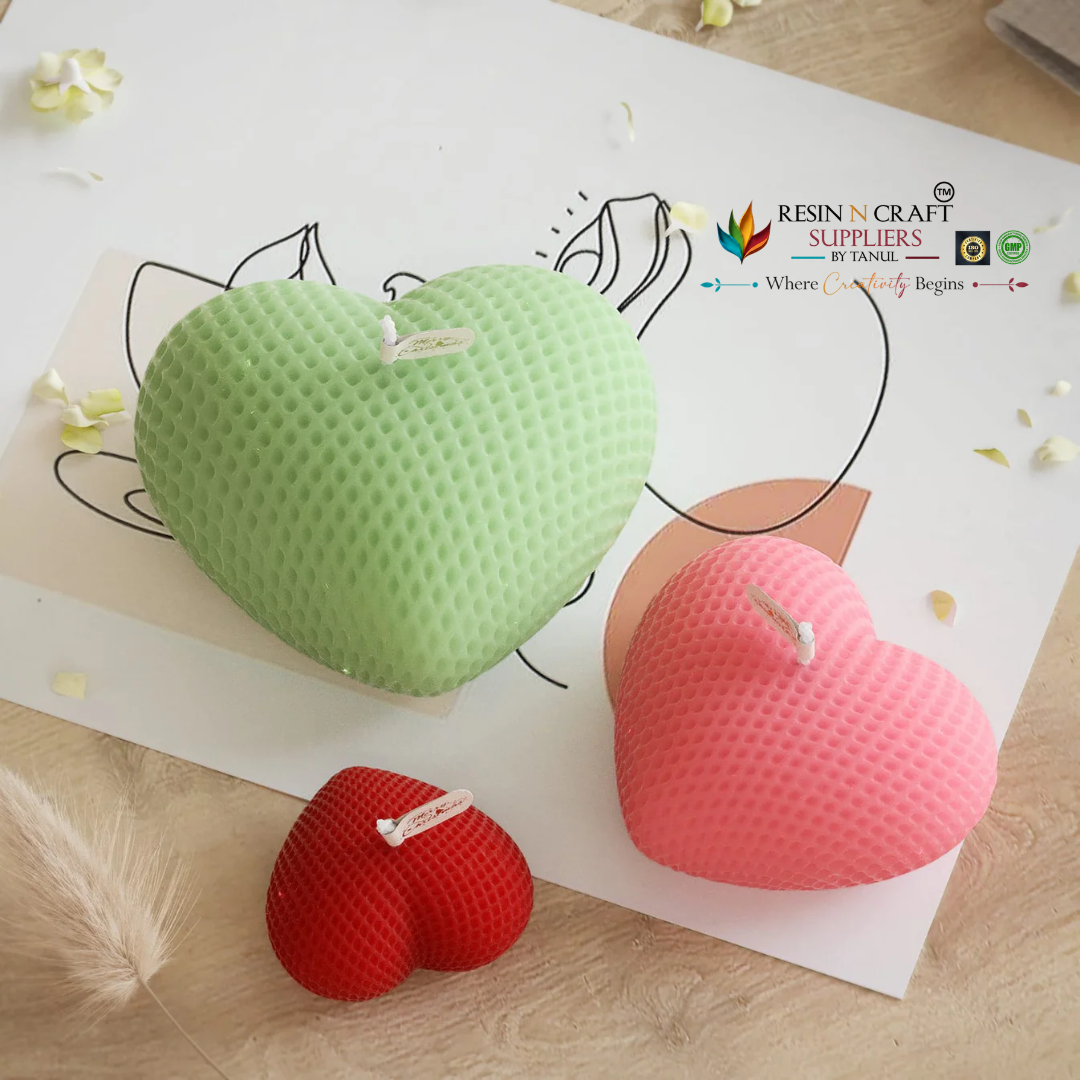 3D Heart Pattern Candle Silicone Mould (RSM1316M)