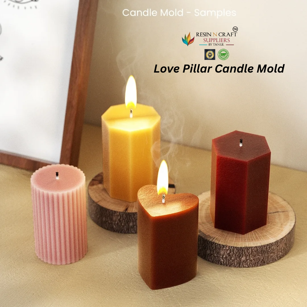 Love Pillar Candle Mold – Premium Heart Shape Silicone Mold RDI-RCM-0015M
