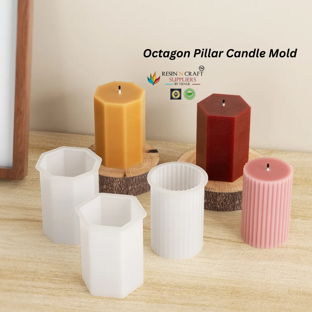 Octagon Pillar Candle Mold – Premium Geometric Silicone Mold RDI-RCM-0016M