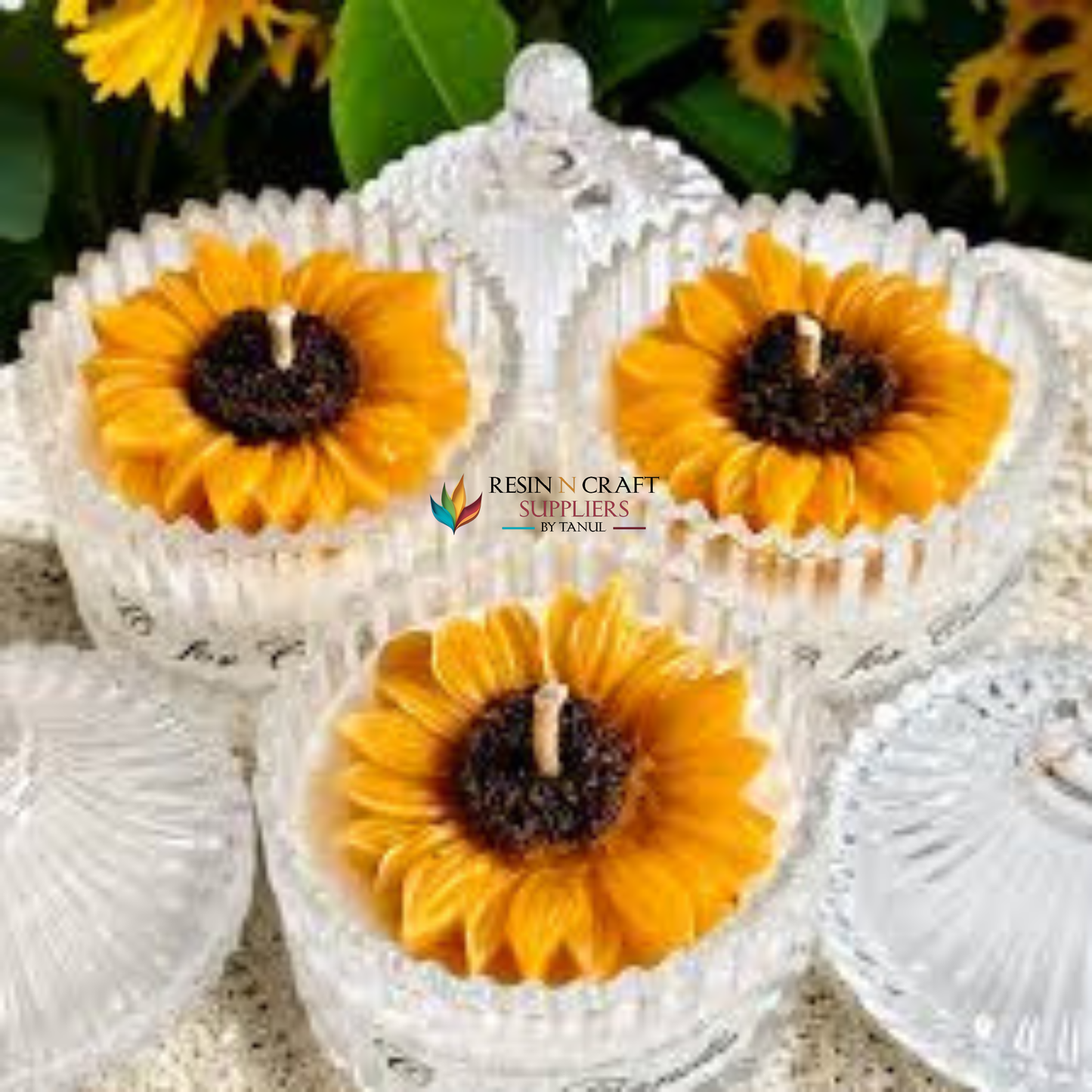 Sunflower Mould for Candle Art – Premium Silicone (SFM 0010)