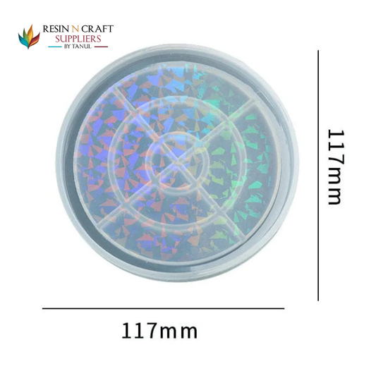 (4.6 inch) Holographic Big Round Trinklet Coaster Mould