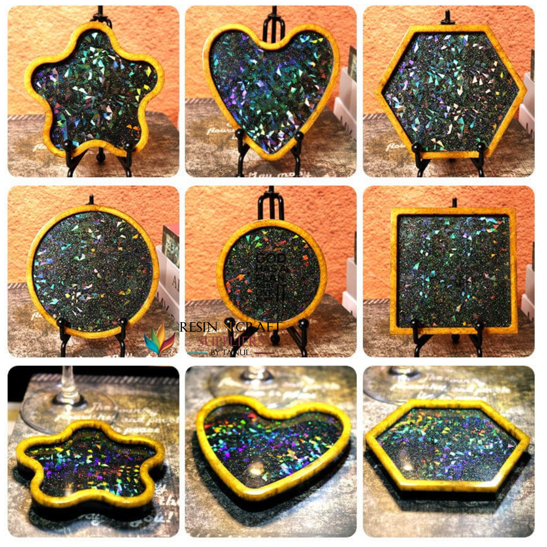 (4.6 inch) Holographic Big Round Trinklet Coaster Mould