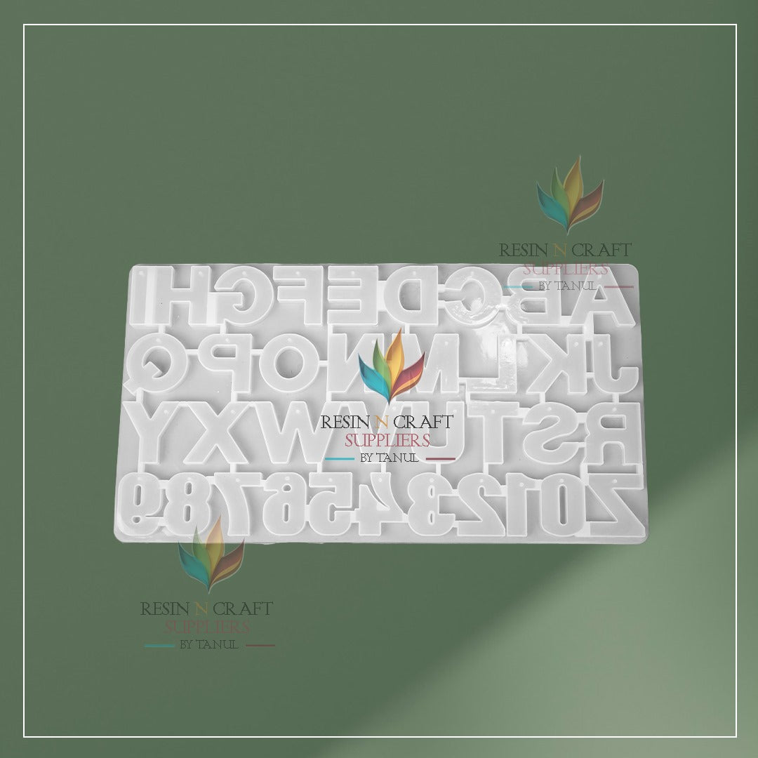 Back Pouring Alphabet With Hole Mould