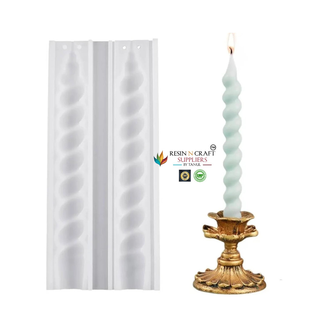 Spiral Candle Silicone Mold - 2 Cavity (RHBR38-09M)